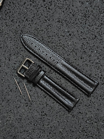 Limited Edition Double strip black leather strap